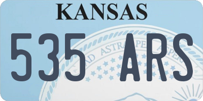 KS license plate 535ARS