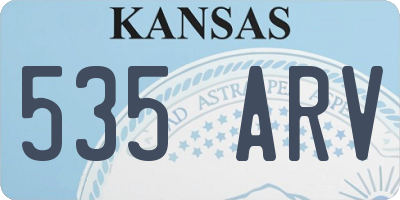 KS license plate 535ARV