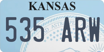 KS license plate 535ARW