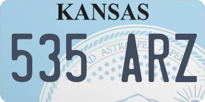 KS license plate 535ARZ
