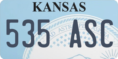 KS license plate 535ASC