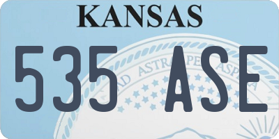KS license plate 535ASE