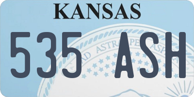 KS license plate 535ASH