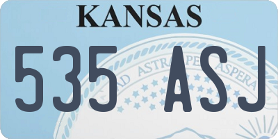 KS license plate 535ASJ