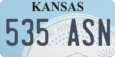 KS license plate 535ASN