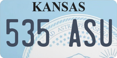 KS license plate 535ASU