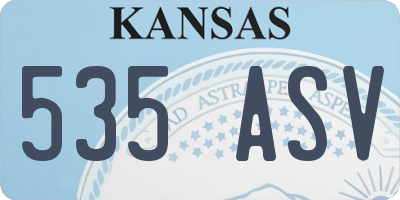 KS license plate 535ASV