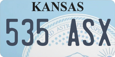 KS license plate 535ASX