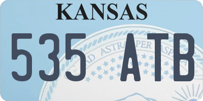 KS license plate 535ATB