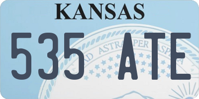 KS license plate 535ATE
