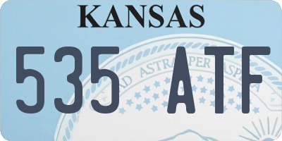 KS license plate 535ATF