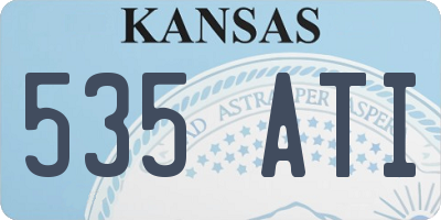 KS license plate 535ATI