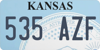 KS license plate 535AZF