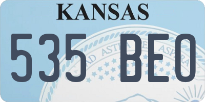 KS license plate 535BEO