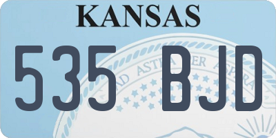 KS license plate 535BJD