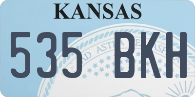 KS license plate 535BKH