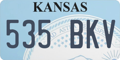 KS license plate 535BKV