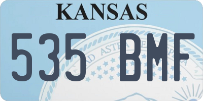 KS license plate 535BMF