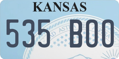 KS license plate 535BOO