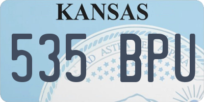KS license plate 535BPU