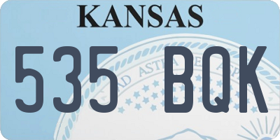 KS license plate 535BQK
