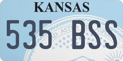 KS license plate 535BSS
