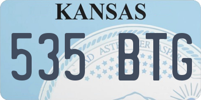 KS license plate 535BTG