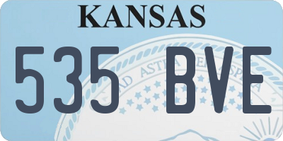 KS license plate 535BVE