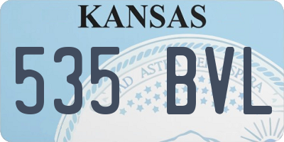 KS license plate 535BVL