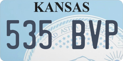KS license plate 535BVP