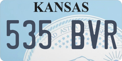KS license plate 535BVR