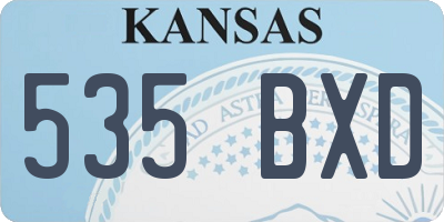KS license plate 535BXD