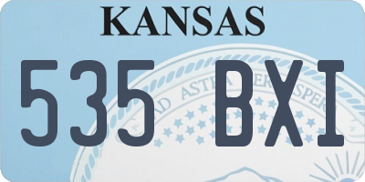 KS license plate 535BXI