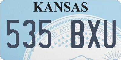 KS license plate 535BXU