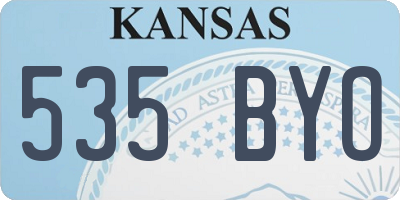 KS license plate 535BYO