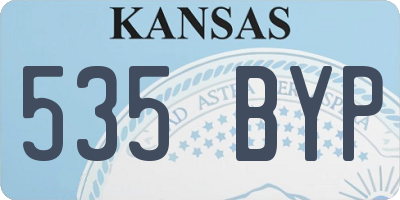 KS license plate 535BYP