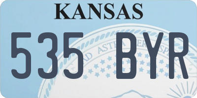 KS license plate 535BYR