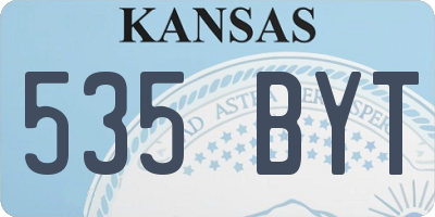 KS license plate 535BYT