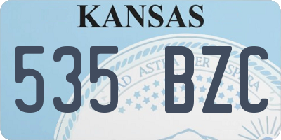 KS license plate 535BZC
