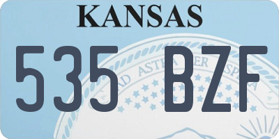 KS license plate 535BZF