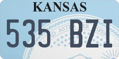 KS license plate 535BZI
