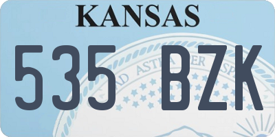 KS license plate 535BZK