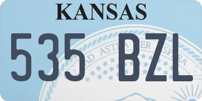KS license plate 535BZL