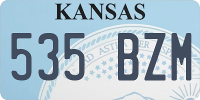 KS license plate 535BZM