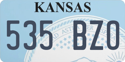 KS license plate 535BZO