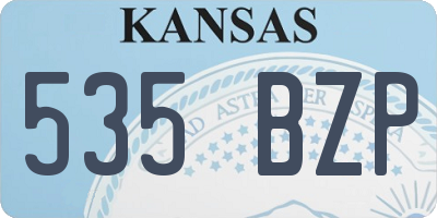KS license plate 535BZP