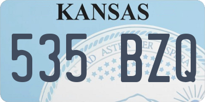 KS license plate 535BZQ