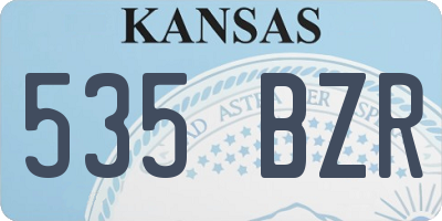 KS license plate 535BZR