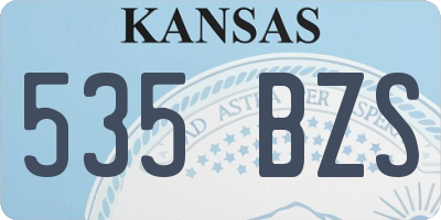 KS license plate 535BZS