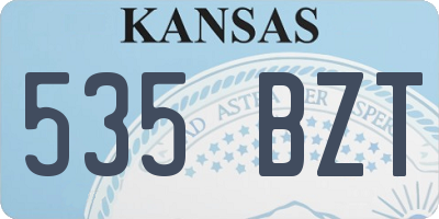 KS license plate 535BZT